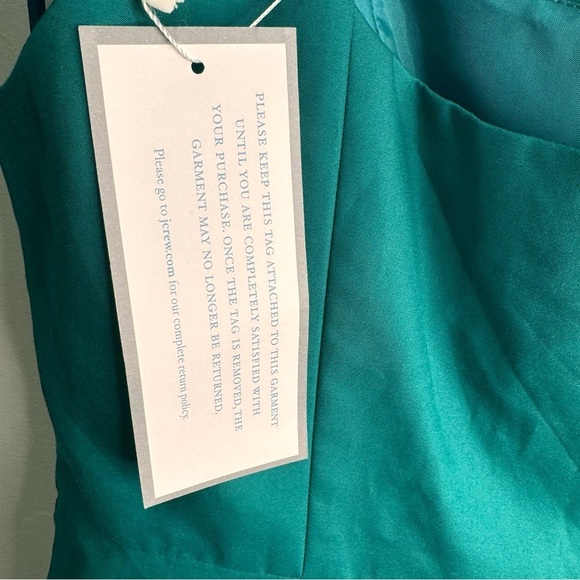 J. Crew Green Square Neck Dress with Pockets No Belt Size 16 NWT - Picture 3 of 9